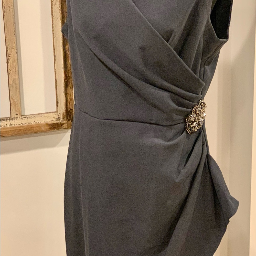 Metallic Grey Flair Dress